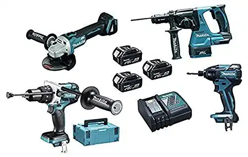 Akku-Werkzeug-Set Makita DLX4050TJ mit 4 Maschinen und 3 Akkus