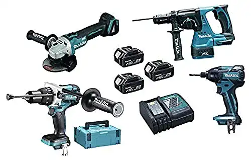 Akku-Werkzeug-Set Makita DLX4050TJ mit 4 Maschinen und 3 Akkus