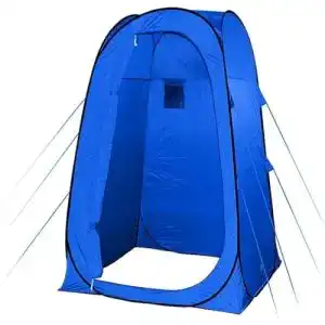 Duschzelt High Peak Rimini in Blau für Camping und Outdoor
