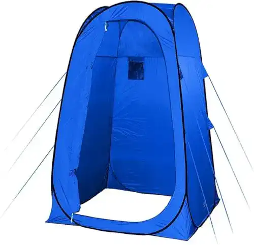 Duschzelt High Peak Rimini in Blau für Camping und Outdoor