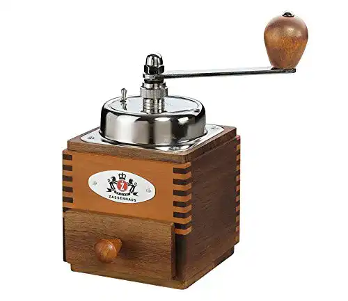Kaffeemühle aus Holz von Zassenhaus Montevideo in Nussbaum