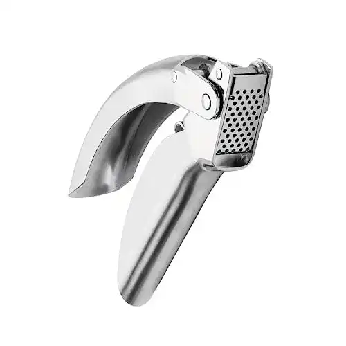 Knoblauchpresse aus Edelstahl von Kuhn Rikon – rostfrei und ergonomisch