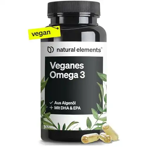 Algenöl-Kapseln Omega 3 vegan – Hochdosiert mit EPA und DHA