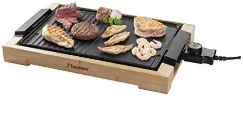 Bestron AG2000BB Teppanyaki Grillplatte für Tischgrillen