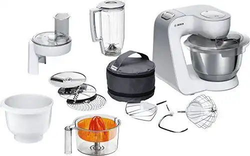 Bosch Küchenmaschine Serie 4 MUM58243 mit Edelstahl- und Kunststoffschüssel
