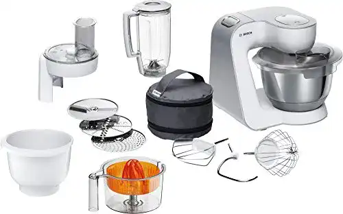 Bosch Küchenmaschine Serie 4 MUM58243 mit Edelstahl- und Kunststoffschüssel