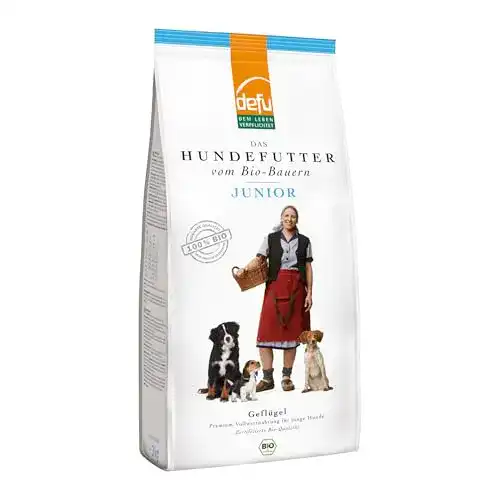 Bio-Trockenfutter für Hunde defu Huntter, 3 kg, Junior Geflügel