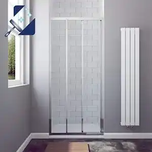 Duschtür Aquabatos 90 x 195 cm Nische 3-teilige Schiebetür