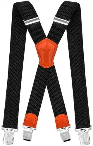 Hosenträger Decalen für Herren 4 cm Breit mit starken Metallclips
