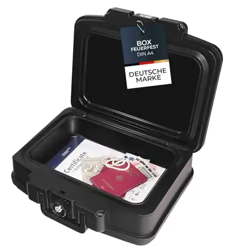 Feuerfeste Geldkassette HMF 250452 für Dokumente und digitale Medien