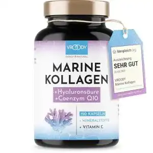 Hyaluron-Kollagen-Kapseln Vroody mit 1000mg Marine-Kollagen