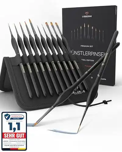 Modellbau-Pinselset LIEBERGE Premium für Acrylfarben und Detailarbeit