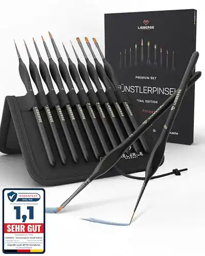 Modellbau-Pinselset LIEBERGE Premium für Acrylfarben und Detailarbeit