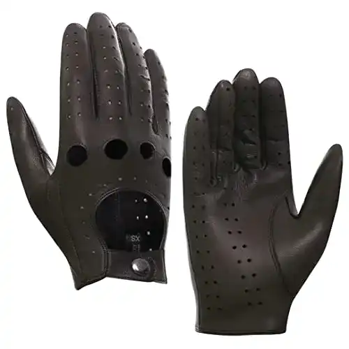 Autofahrer Handschuhe Harssidanzar Herren Lederhandschuhe Unliniert
