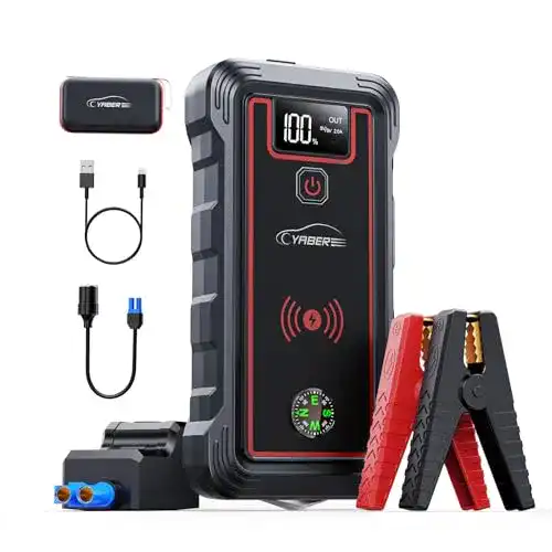 Starthilfegerät Yaber Powerbank mit 3500A Spitzenstrom und 23800mAh