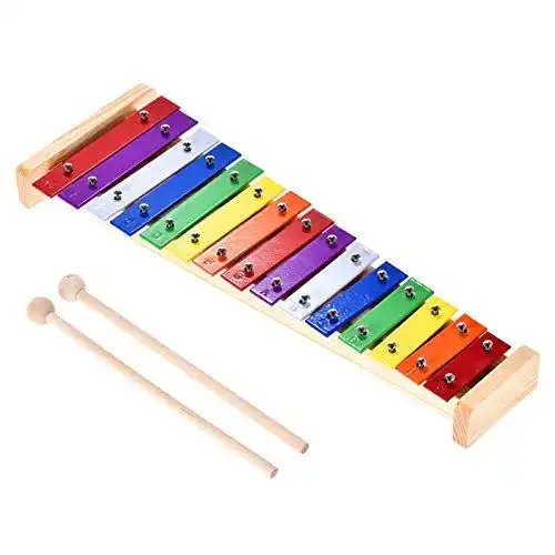 Xylophon Btuty Glockenspiel aus Holz und Aluminium mit 15 Tönen