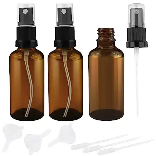 Sprühflasche 50 ml aus Braunglas im 3er Set