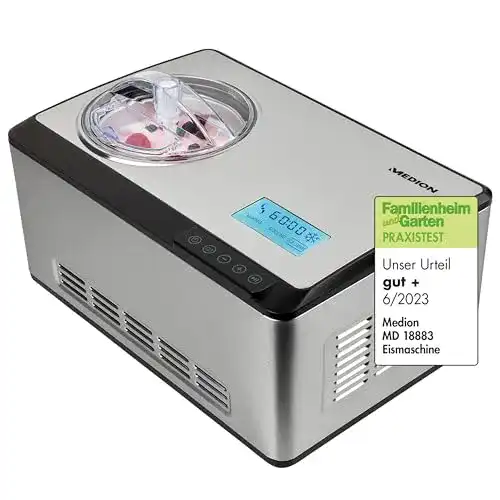 Eismaschine MEDION mit 2 Litern Kapazität und Kompressor