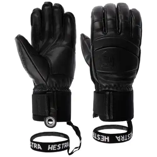 Hestra Fall Line Skihandschuhe 2023 in Schwarz, Größe 8