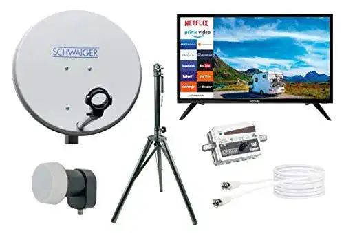 Camping Sat-Anlage Schwaiger TVSET3 Set für Satellitenempfang