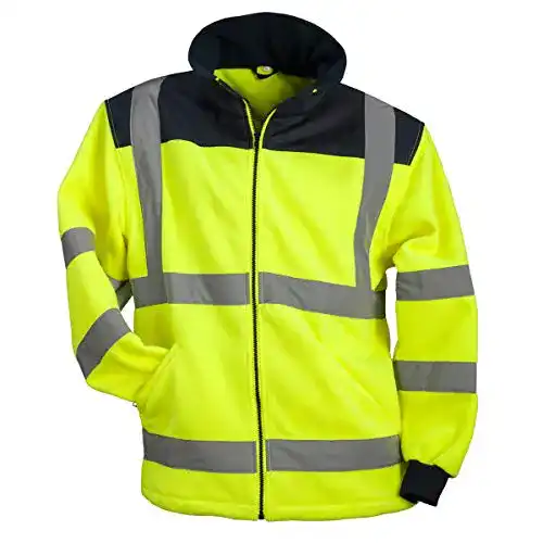Fleece Winterjacke mit Warnschutz und Reflexstreifen