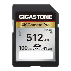 Gigastone 512 GB SDXC Speicherkarte für 4K Videoaufnahmen