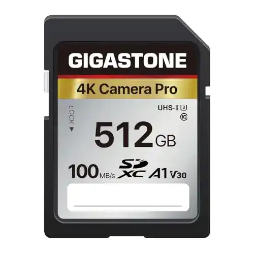 Gigastone 512 GB SDXC Speicherkarte für 4K Videoaufnahmen