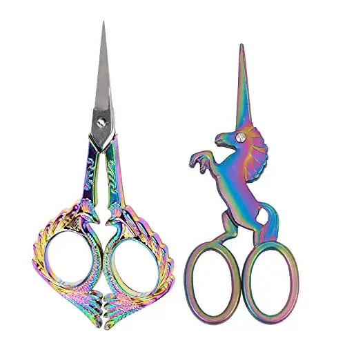 Stickscheren Set SUNNYCLUE im Storch- und Einhorn-Design