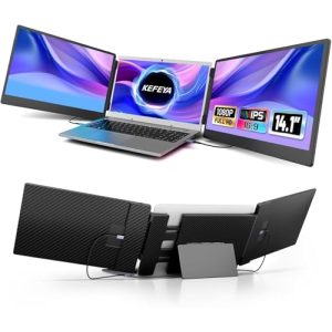 Kefeya Triple-Screen Laptop Bildschirm Erweiterung 14,1 Zoll Portable Monitor