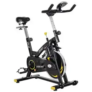 HOMCOM Fahrradtrainer Ergonomischer Heimtrainer mit Pulsmessung