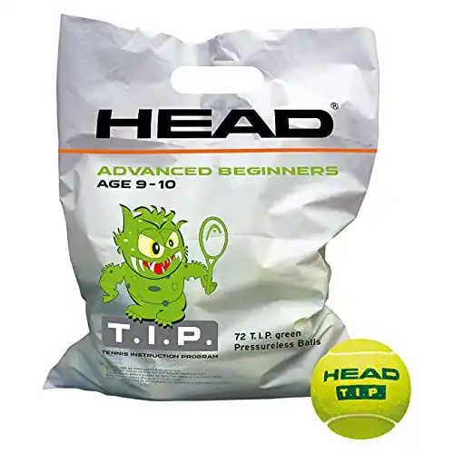 Drucklose Tennisbälle Head Tip 72 in Grün