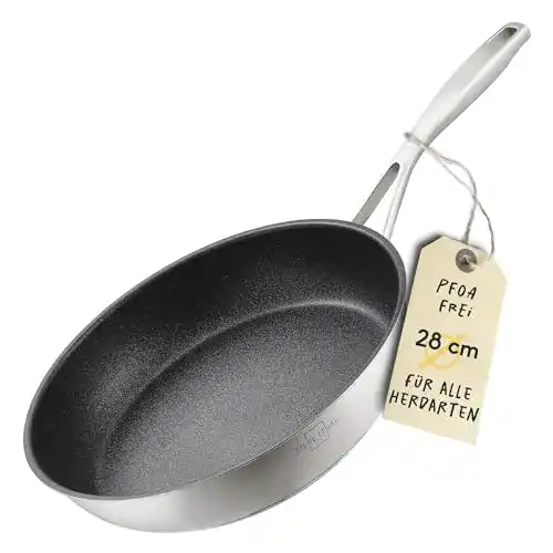 Ofenfeste Bratpfanne Silberthal 28 cm für Induktion und alle Herdarten