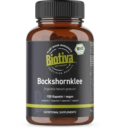 Bockshornklee-Kapseln Biotiva mit 150 Kapseln aus Bio-Anbau