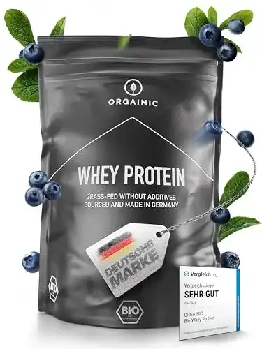 Bio-Proteinpulver Orgainic Blaubeere Whey Protein 1000g