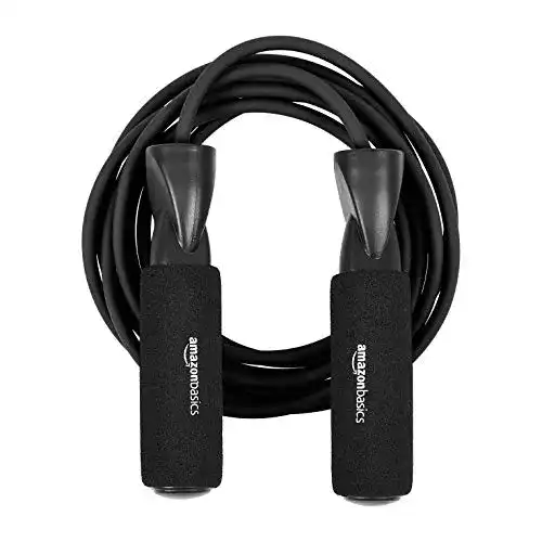 Amazon Basics Standard Springseil, 3 m x 3 cm, schwarz
