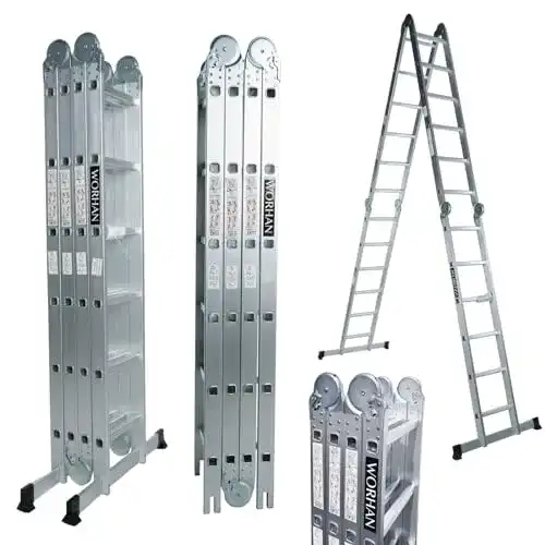 Mehrzweckleiter Worhan Anlegeleiter Stehleiter 670 cm
