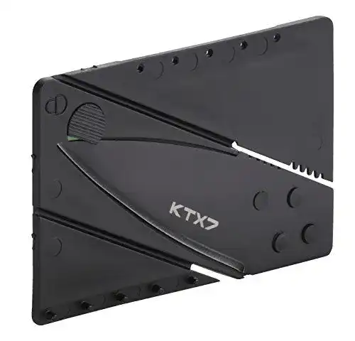 Kreditkartenmesser KTX7 mit Edelstahlklinge und Faltmechanismus