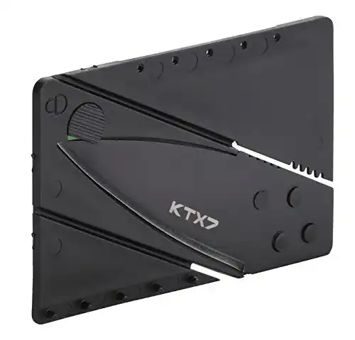 Kreditkartenmesser KTX7 mit Edelstahlklinge und Faltmechanismus