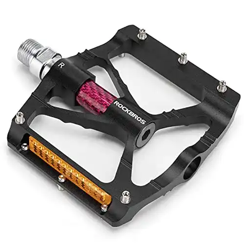 Rockbros Fahrradpedale 9/16″ Aluminiumlegierung MTB mit Reflektor