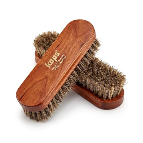 Schuhbürste Kaps aus Pferdehaar mit Holzgriff zur Pflege von Schuhen