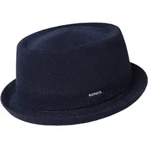 Kangol Bamboo Mowbray Pork Pie Hut aus Viskose in Marine – Größe XL