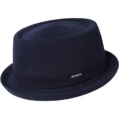 Kangol Bamboo Mowbray Pork Pie Hut aus Viskose in Marine – Größe XL