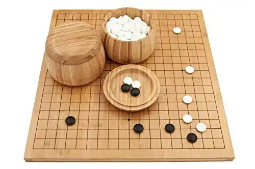 Go-Spiel von Hebsacker Verlag – Go-Set aus Bambus 19×19 und 13×13