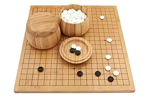 Go-Spiel von Hebsacker Verlag – Go-Set aus Bambus 19×19 und 13×13