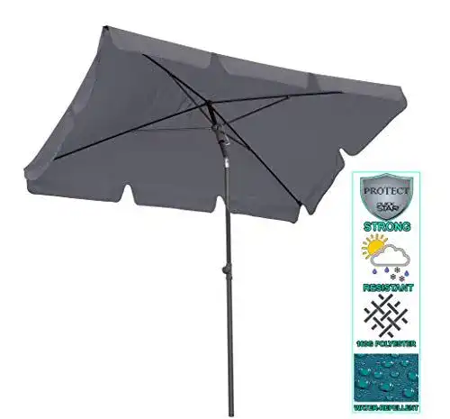 Sonnenschirm rechteckig QUICK STAR für Balkon 200x125cm