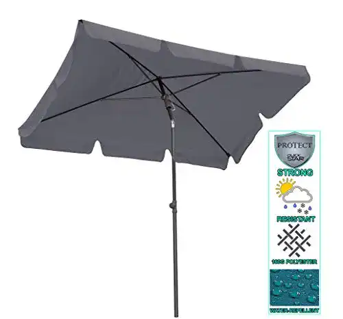 Sonnenschirm rechteckig QUICK STAR für Balkon 200x125cm