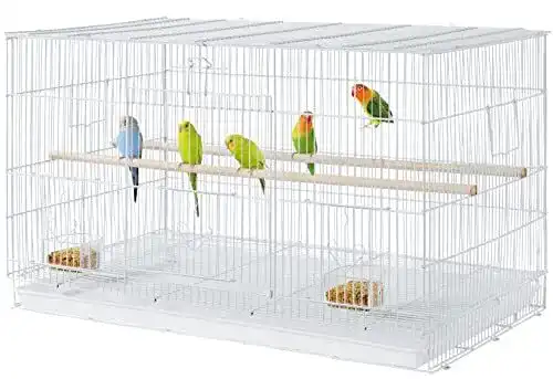 Vogelkäfig von Yaheetech – Stapelbarer Flugkäfig für Vögel
