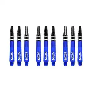 Dart-Schaft Red Dragon Nitrotech Kurze Stiele in Blau – 3 Sätze