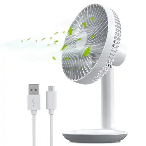 Akku-Ventilator Mini-Tischventilator mit 4000 mAh, wiederaufladbar