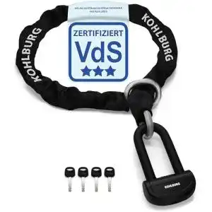 Kohlburg Kettenschloss 6kg 150cm VdS Sicherheitszertifiziert
